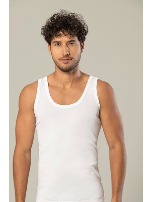 Erdem Erkek Kalın Askılı %100 Pamuklu Penye 6'lı Paket Atlet