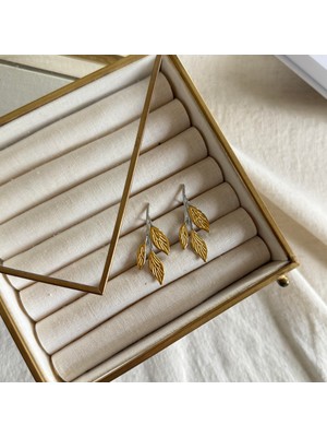 Alice İsstanbul Çelik Mix Yaprak Küpe