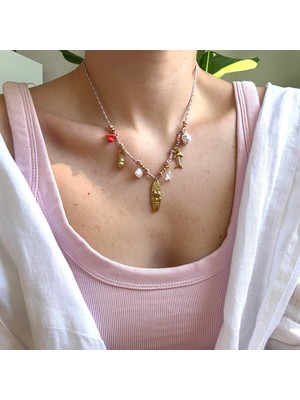 Alice İsstanbul Çelik Renkli Ipli Beach Charm Kolye