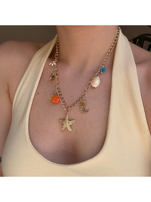 Alice İsstanbul Turuncu Seramik Balıklı Charm Kolye