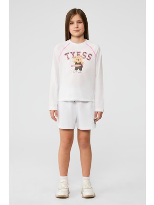 Tyess Bg Store Kız Çocuk Beyaz Tshirt