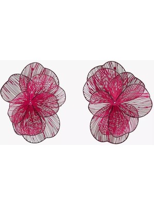 Alice İsstanbul Marka Pembe Tel Çiçek Küpe