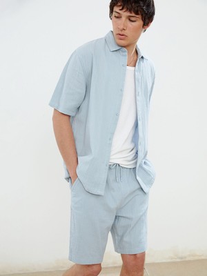 Lc Waikiki Yeni Sezon Rahat Kalıp Kısa Kollu Müslin Erkek Gömlek