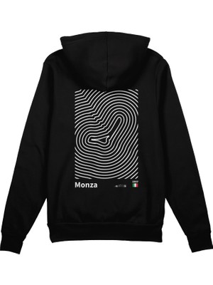 The Lucid Lab Monza Circuit Artwork Oversize Hoodie - Siyah