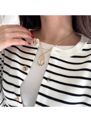 Alice İsstanbul Beyaz Sedefli Böcek Kolye