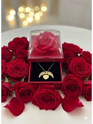 ForgeBox Kişiye Özel Gül Tasarımlı Kolye Kutusu – Çekmeceli, Sürpriz Hediyelik, Sevgiliye & Anneler Günü Özel