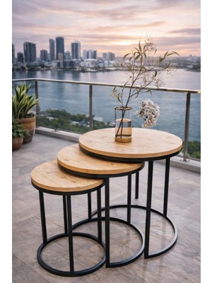 Teknor 3lü C Lüx Zigon Servis Salon Sehpa