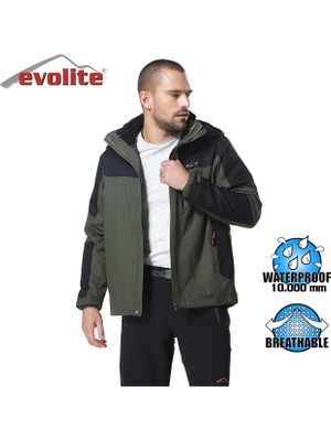 Evolite Diva Erkek 3in1 Haki/siyah Mont