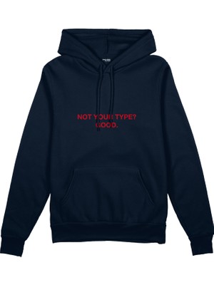 The Lucid Lab Not Your Type Oversize Hoodie - Lacivert