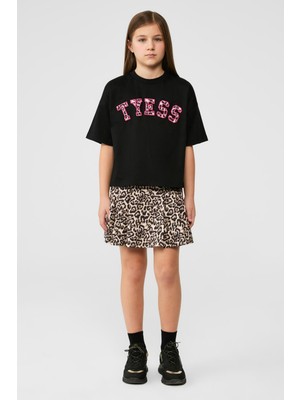 Tyess Bg Store Kız Çocuk Siyah Tshirt