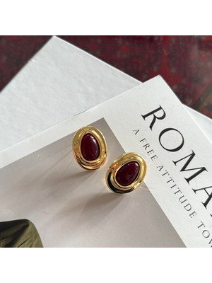 Alice İsstanbul Bordo Cliantha Küpe