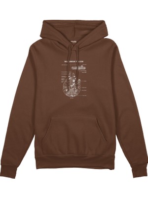 The Lucid Lab Millennium Falcon Oversize Hoodie - Kahverengi