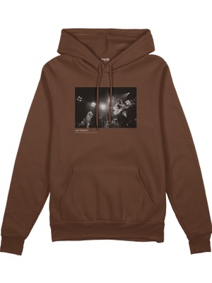 The Lucid Lab LED Zeppelin Pontiac Silverdome 1977 Oversize Hoodie - Kahverengi