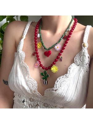 Alice İsstanbul 2li Boncuklu Charm Kolye