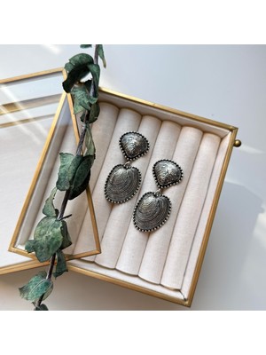 Alice İsstanbul Silver Eskitme Deniz Kabuğu Küpe