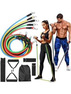 Starseven Full Body Antrenman Için Kapı Arkası Spor Bandı ve Aksesuar Seti