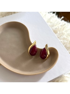 Alice İsstanbul Bordo Irene Küpe