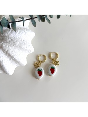 Alice İsstanbul Seramik Çilek Küpe