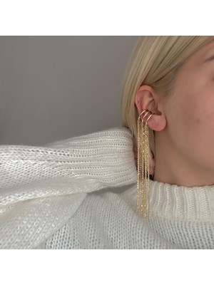Alice İsstanbul Gold Zincir Sallantılı Earcuff
