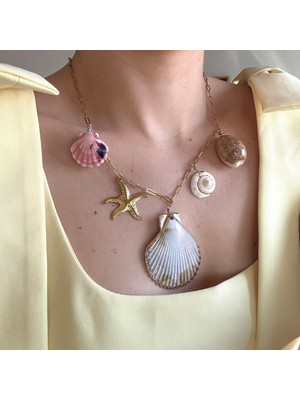 Alice İsstanbul Deniz Kabuğu Charmlı Kolye