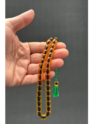 Özel Döküm Bilek Boy 8.5 x 9 Sarı Ateş Tespih