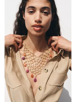 Alice İsstanbul Marka Boncuklu Örgü Kolye