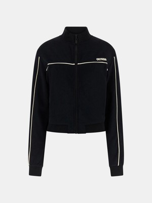 Guess Clara Tam Fermuarlı Kadın Siyah Sweatshirt V6GQ09K3001-JBLK
