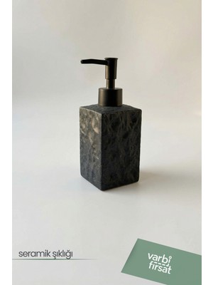 VarBiFırsat Modern Desenli Seramik Sabunluk 180 ml