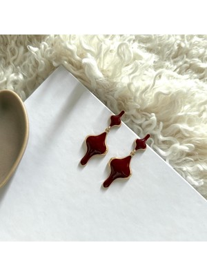 Alice İsstanbul Bordo Nomi Küpe