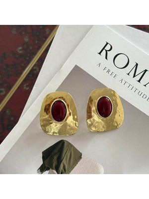 Alice İsstanbul Bordo Caterina Küpe