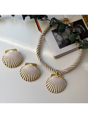 Alice İsstanbul Deniz Kabuğu Kolye&küpe Set