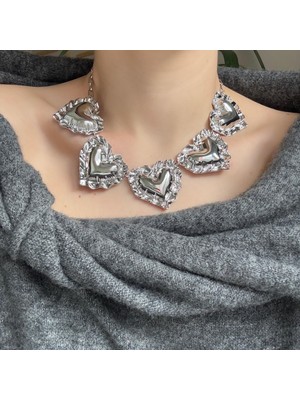 Alice İsstanbul Silver Puff Kalp Kolye