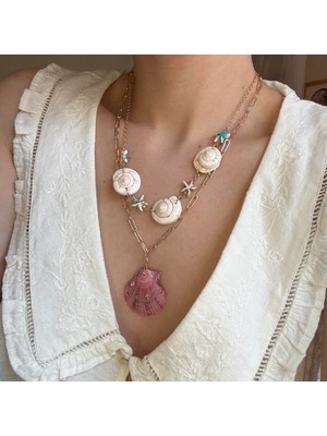 Alice İsstanbul Deniz Kabuklu 2li Charm Kolye