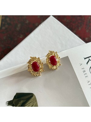 Alice İsstanbul Bordo Grace Küpe