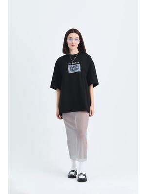 Saw Urbanity Now Manifesto Oversize Tişört Kadın Siyah