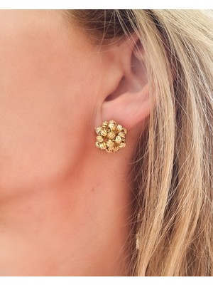 MoM's Collection Top Minimal 14K Altın Kaplama Küpe