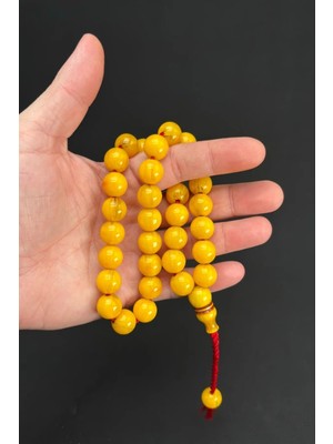 Küre Kesim 13MM Sarı Sıkma Tespih