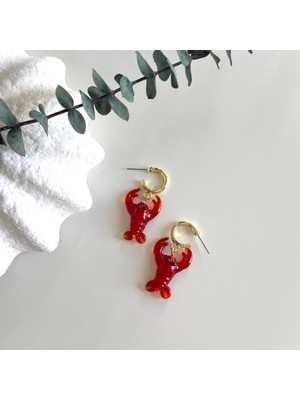 Alice İsstanbul Murano Cam Yengeç Küpe