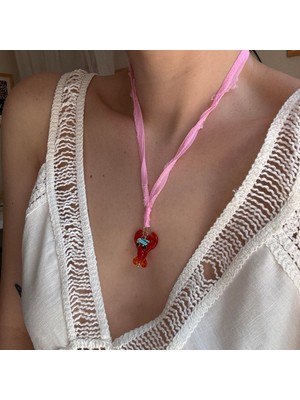 Alice İsstanbul Çelik Cam Murano Yengeç Kolye