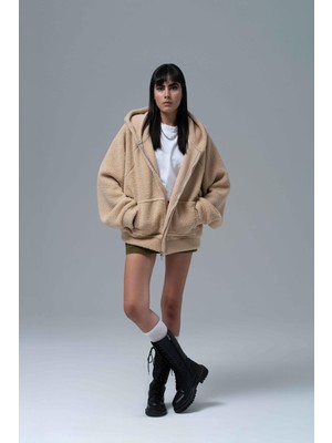 Saw Urbanity Everyday Icon Oversize Welsoft Sweatshirt Kadın Bej