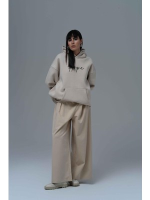 Saw Urbanity Hope Oversize Sweatshirt Kadın Stone