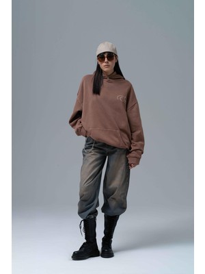 Saw Urbanity Paradox Oversize Sweatshirt Kadın Kahverengi
