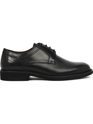 Derimod Erkek Siyah Bağcıklı Deri Klasik Ayakkabı 26SFD601218