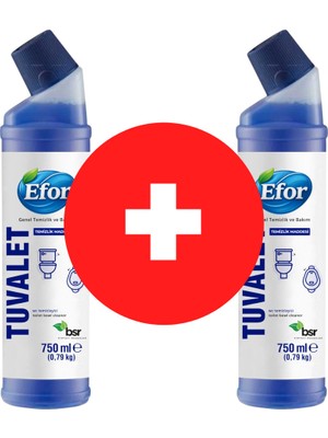 Efor Wc Temizleyici 2 Adet 750 ml | Tuvalet Kireç ve | Ferah Kokulu Hijyen