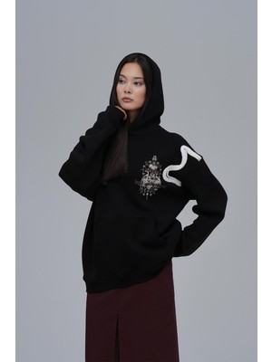 Saw Urbanity Nothing To Lose Oversize Sweatshirt Kadın Siyah