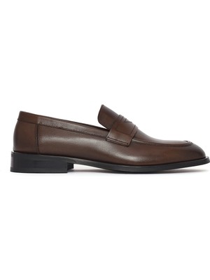 Derimod Erkek Kahverengi Deri Klasik Loafer 26SFD622418