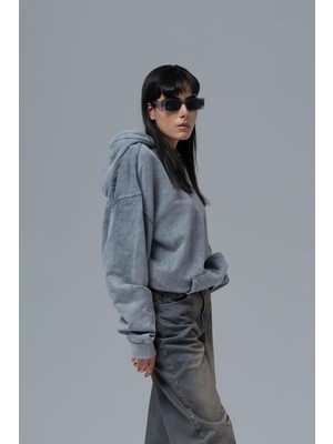 Saw Urbanity Paradox Oversize Sweatshirt Kadın Füme