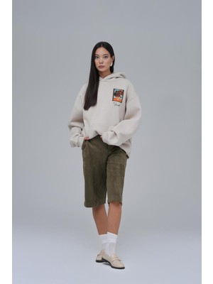 Saw Urbanity Beyond The Frames Oversize Sweatshirt Kadın Stone