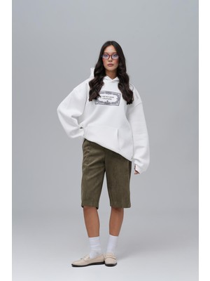 Saw Urbanity Endless Metamorphosis Oversize Sweatshirt Kadın Ekru