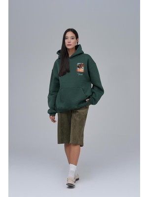 Saw Urbanity Beyond The Frames Oversize Sweatshirt Kadın Yeşil